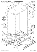 CABINET, LITERATURE Diagram and Parts List for KSSS48QKT00  KitchenAid Refrigerator