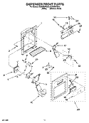 DISPENSER FRONT PARTS Diagram and Parts List for ID5HHEXTQ00  Whirlpool Refrigerator
