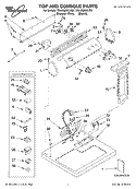 TOP AND CONSOLE PARTS Diagram and Parts List for 7MLGQ8857JQ5  Whirlpool Dryer