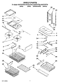 SHELF PARTS Diagram and Parts List for GX5FHTXTQ00  Whirlpool Refrigerator