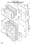 Part Location Diagram of 9791628 Whirlpool Freezer Door Panel (Also Order Item 11) (Gold)