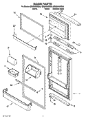 DOOR PARTS Diagram and Parts List for ER8MHKXRS02  Whirlpool Refrigerator