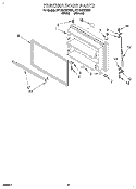 FREEZER DOOR Diagram and Parts List for RT18HDXDN01  Roper Refrigerator