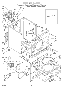 SECTION Diagram and Parts List for 4LEC6646DQ0  Whirlpool Dryer