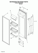REFRIGERATOR DOOR PARTS Diagram and Parts List for GS2KVAXVS00  Whirlpool Refrigerator