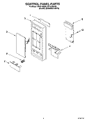 CONTROL PANEL Diagram and Parts List for MT4210SKQ0  Whirlpool Microwave