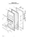 DOOR Diagram and Parts List for EL13PCXRWL0  Whirlpool Refrigerator