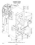 CABINET Diagram and Parts List for ET18XMXSW03  Whirlpool Refrigerator