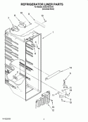 REFRIGERATOR LINER PARTS Diagram and Parts List for ED5LHEXTD10  Whirlpool Refrigerator