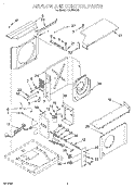 AIRFLOW AND CONTROL Diagram and Parts List for CA18WC53  Crosley Air Conditioner