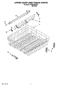 Part Location Diagram of WP8268743 Whirlpool Dishwasher Upper Dish Rack Wheel Mount