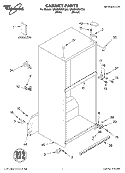 CABINET, LITERATURE Diagram and Parts List for GR9SHMXKT00  Whirlpool Refrigerator