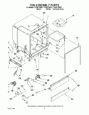 TUB ASSEMBLY PARTS Diagram and Parts List for TUD6710WB1  Estate Dishwasher