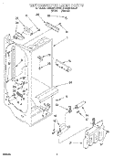 REFRIGERATOR LINER Diagram and Parts List for KSRS25FDWH01  KitchenAid Refrigerator