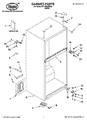 CABINET PARTS Diagram and Parts List for RT18SKXRD02  Roper Refrigerator