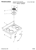 COOKTOP Diagram and Parts List for KERS507EAL3  KitchenAid Range