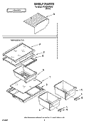 SHELF PARTS, OPTIONAL PARTS Diagram and Parts List for IT18SKXRD00  Inglis Refrigerator