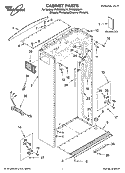 CABINET PARTS Diagram and Parts List for PVWC600LY1  Whirlpool Cabinet