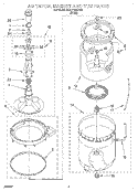 AGITATOR, BASKET AND TUB Diagram and Parts List for 3LBR7132DW0  Whirlpool Washer