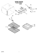 OVEN PARTS Diagram and Parts List for GJP84902  Whirlpool Range