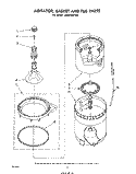 AGITATOR, BASKET AND TUB Diagram and Parts List for LA5590XPW0  Whirlpool Washer