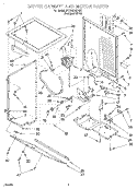 DRYER CABINET AND MOTOR Diagram and Parts List for BYCWD6274W1  Crosley Washer Dryer Combo