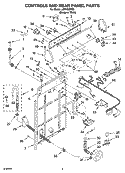 CONTROLS AND REAR PANEL PARTS Diagram and Parts List for LSN1000PQ0  Whirlpool Washer