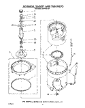 AGITATOR, BASKET AND TUB Diagram and Parts List for LA5578XTN1  Whirlpool Washer