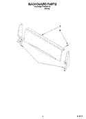 BACKGUARD PARTS Diagram and Parts List for TGP302LW1  Estate Range
