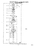 BASKET DRIVE AND BRAKE Diagram and Parts List for LA6800XMW0  Whirlpool Washer