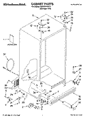 CABINET PARTS Diagram and Parts List for KSRD22FKST17  KitchenAid Refrigerator