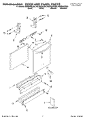 DOOR AND PANEL, LITERATURE Diagram and Parts List for KUDS01FLBS0  Whirlpool Dishwasher
