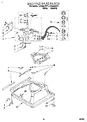 MACHINE BASE Diagram and Parts List for LSC9355BN1  Whirlpool Washer