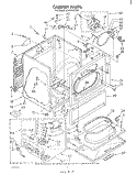 CABINET Diagram and Parts List for LG6881XSW0  Whirlpool Dryer