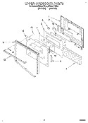 UPPER OVEN DOOR Diagram and Parts List for KEBI241YWH3  KitchenAid Wall Oven