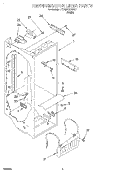 REFRIGERATOR LINER Diagram and Parts List for 7ED25DQXFW02  Whirlpool Refrigerator