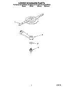 LOWER WASHARM PARTS Diagram and Parts List for GU1200XTLB0  Whirlpool Dishwasher