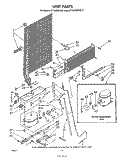 UNIT Diagram and Parts List for ET18JMXRWR0  Whirlpool Refrigerator