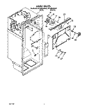 LINER Diagram and Parts List for ET22RKXZW00  Whirlpool Refrigerator