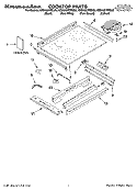 COOKTOP PARTS Diagram and Parts List for KESA907PWW00  KitchenAid Range