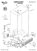 CABINET PARTS Diagram and Parts List for 6GC5THGXKS00  Whirlpool Refrigerator