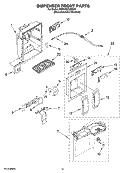 DISPENSER FRONT PARTS Diagram and Parts List for KSRY25CVMS00  KitchenAid Refrigerator