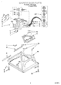 MACHINE BASE Diagram and Parts List for LXR5232JQ0  Whirlpool Washer