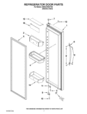 REFRIGERATOR DOOR PARTS Diagram and Parts List for 5WSC21NAYY00  Whirlpool Refrigerator