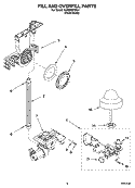 FILL AND OVERFILL PARTS Diagram and Parts List for KUDS02FSPA1  KitchenAid Dishwasher