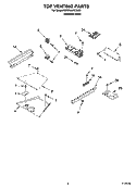 TOP VENTING PARTS Diagram and Parts List for KDRP467KSS09  KitchenAid Range