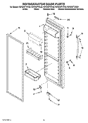 REFRIGERATOR DOOR PARTS Diagram and Parts List for KSRS25FTBT00  KitchenAid Refrigerator