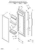 REFRIGERATOR DOOR Diagram and Parts List for KSRW25FHBL00  KitchenAid Refrigerator