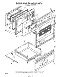 DOOR AND DRAWER Diagram and Parts List for RHM975PW  Whirlpool Range