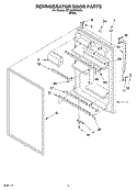 REFRIGERATOR DOOR Diagram and Parts List for RT18HDXKQ00  Roper Refrigerator